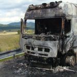 Na dialnici z Presova na Levocu zhorel tahac