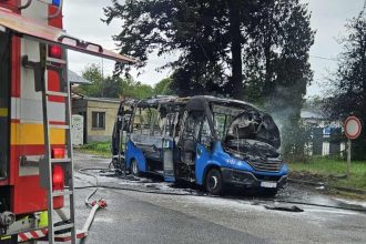 V Martine zhorel autobus vodic zabranil skodam