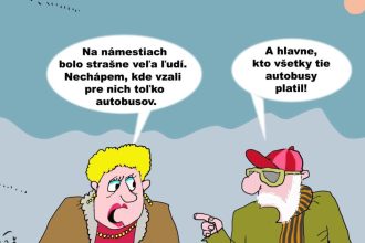Karikatura dna Namet na zamyslenie