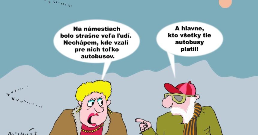 Karikatura dna Namet na zamyslenie