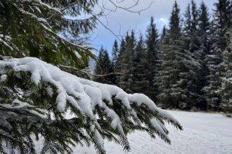 SHMU upozornil na snehove jazyky a zaveje na zapade Slovenska