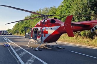 Vazna nehoda pri obci Horny Bar zasahuju vsetky zachranne zlozky