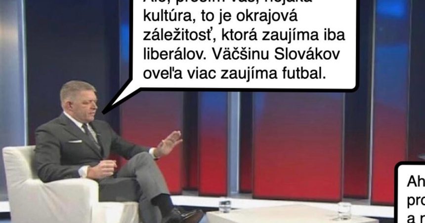 Cynicka obluda Kultura vraj nezaujima Slovakov