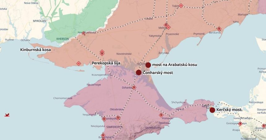 Ukrajina uz znicila dolezite mosty na Kryme Rusi celi logistickej krize na polostrove
