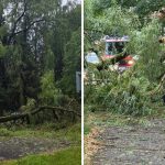 Polamane stromy silny vietor a krupobitie Zilinou presla silna burka prudko sa ochladilo