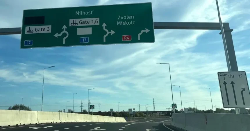 Na novom turbokruháči chýba značenie Košíc, vodiči idú cez Zvolen a Miskolc