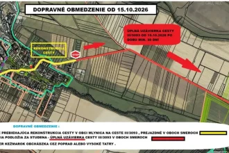 Cesta III. triedy z Mlynice na Kežmarok bude uzavretá do konca roka