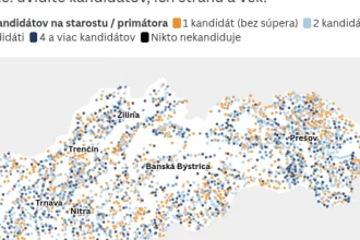 Hlas a Sme rodina slabnú, Republika a nezávislí rastú. Kandidátky na mapách