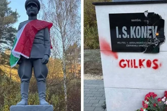Socha maršala Koneva čelila vandalizmu v deň výročia povstania